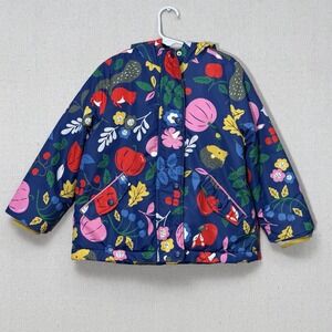 Mini Boden Girls sherpa jacket coat raincoat size 4-5 years